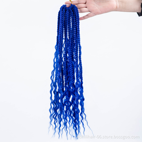 wholesale box river braid locs crochet hair synthetic extension faux locs crochet hair